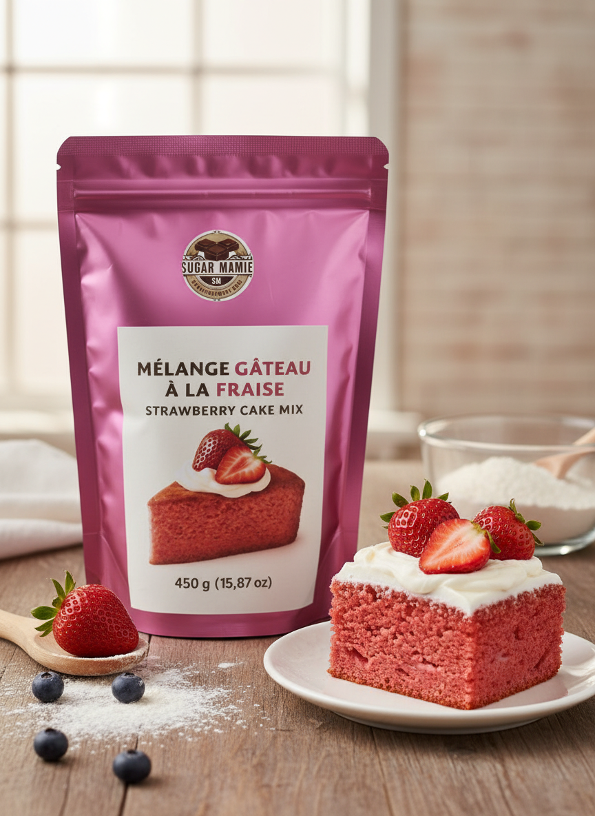 Mélange gâteau à la fraise