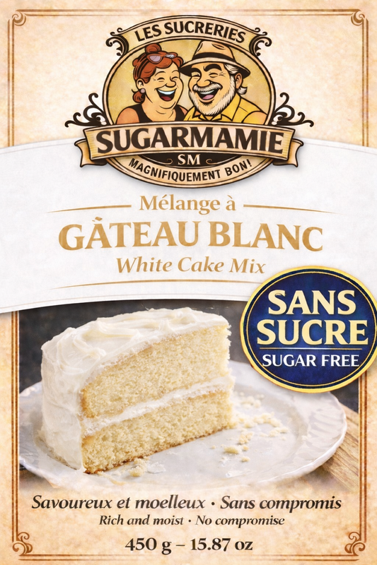 Mélange à gâteau blanc sans sucre