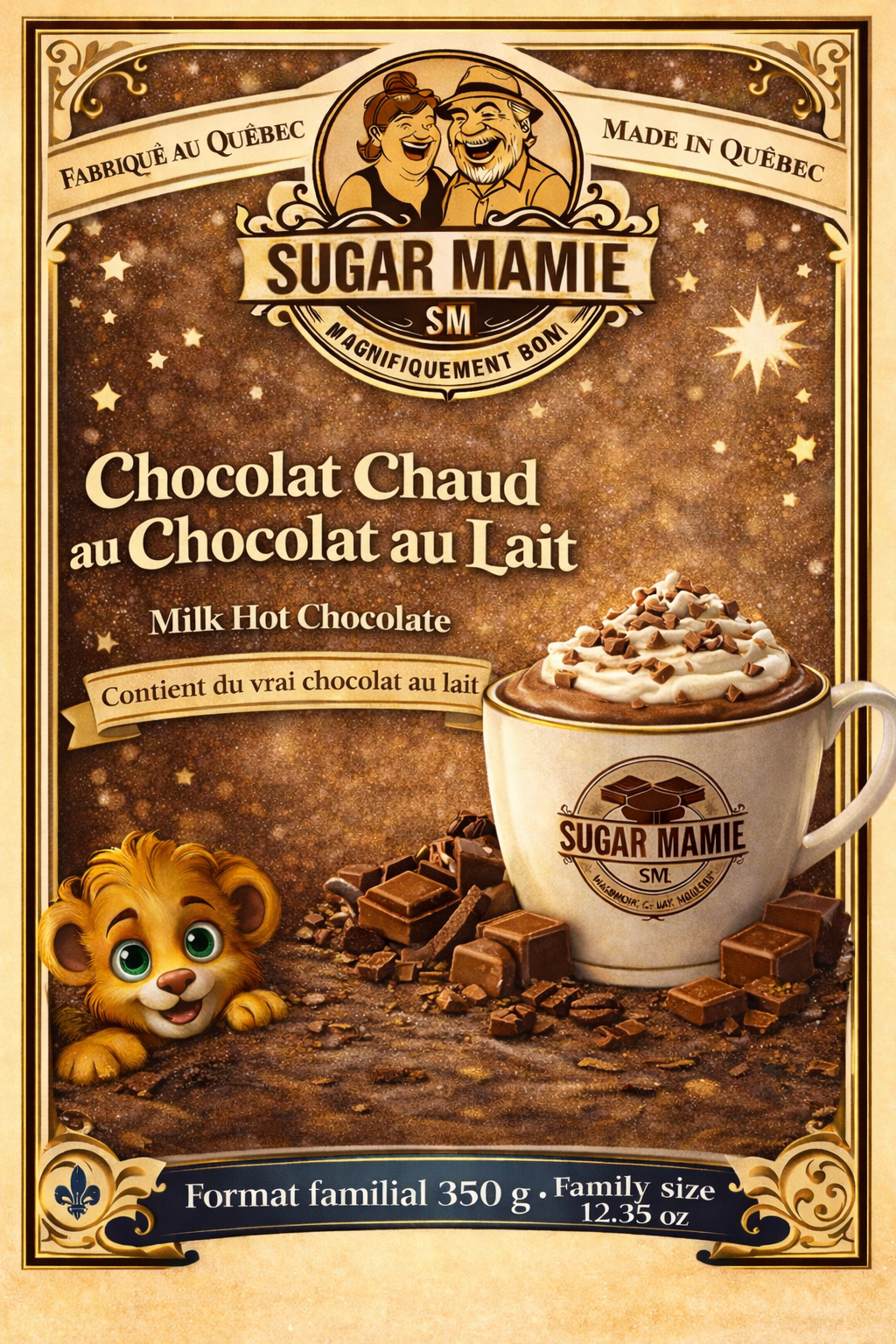 Chocolat chaud chocolat au lait format familiale