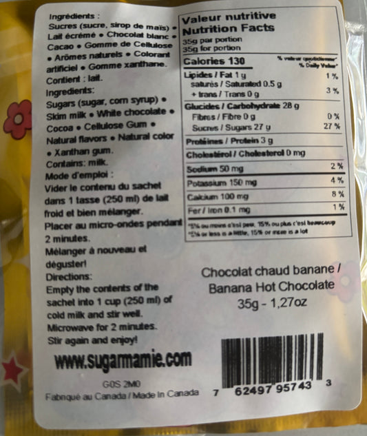 Chocolat chaud à la banane / Banana Hot Chocolate