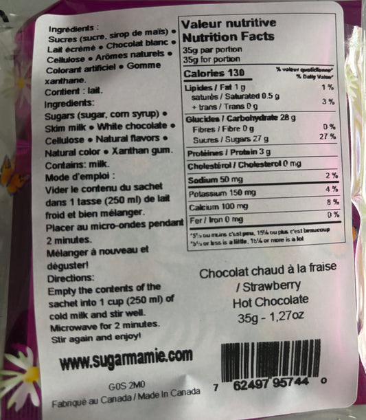 Chocolat Chaud à la Fraise