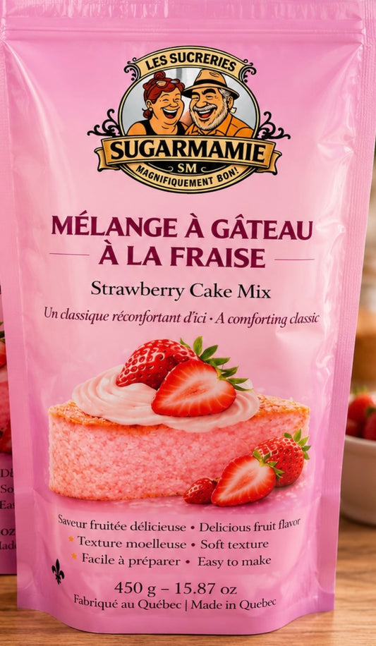Mélange gâteau à la fraise