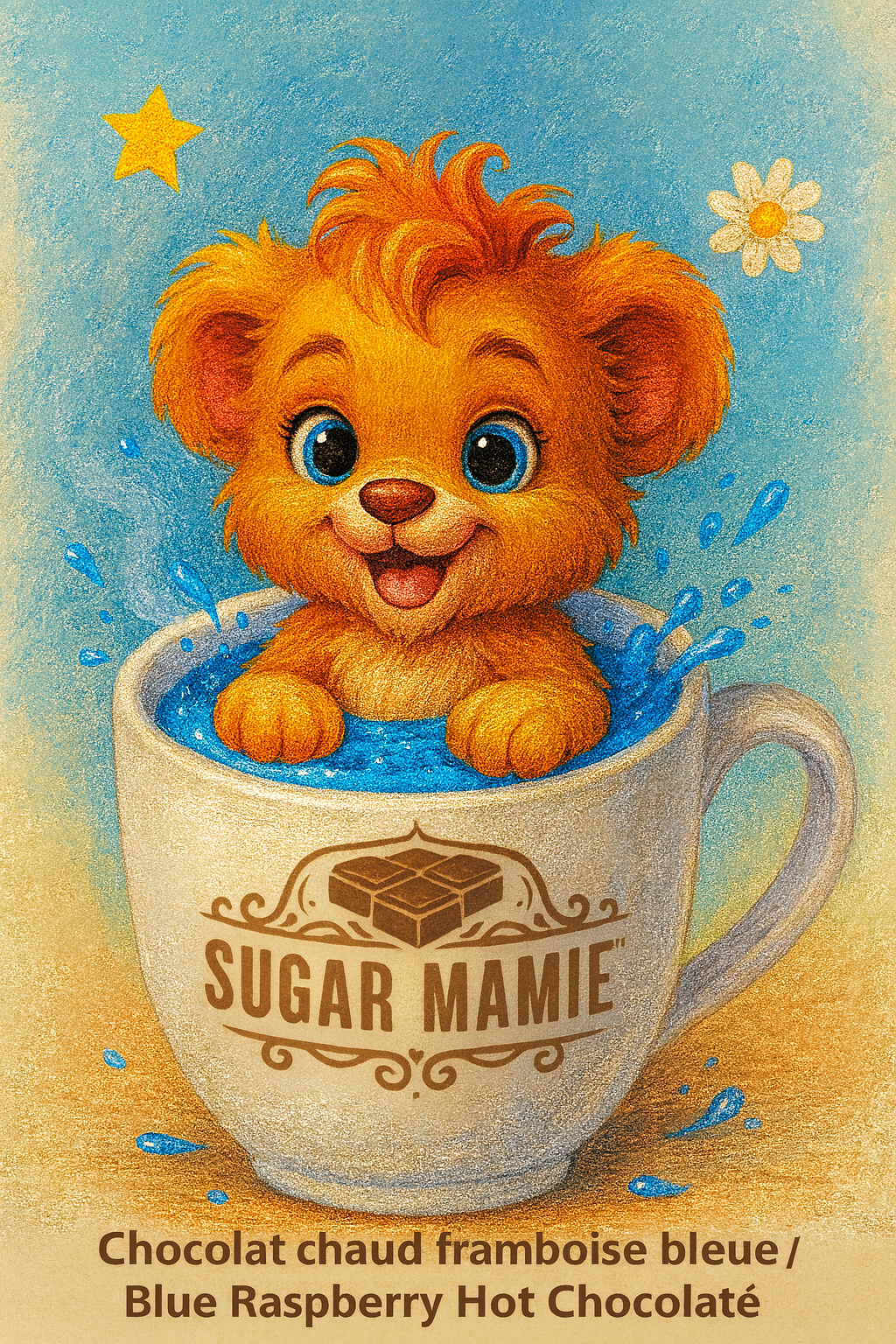 Chocolat Chaud à la Framboise bleu / Blue Rasberry Hot Chocolate 35g